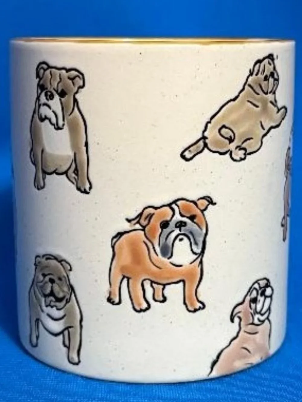 NEW ENGLISH BULLDOG & PAW PRINT GORGEOUS & ADORABLE 21 OZ / 21 OUNCES MUG / CUP